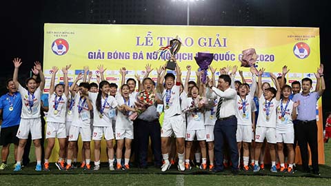 Hà Nội vô địch giải U19 nữ Quốc gia 2020